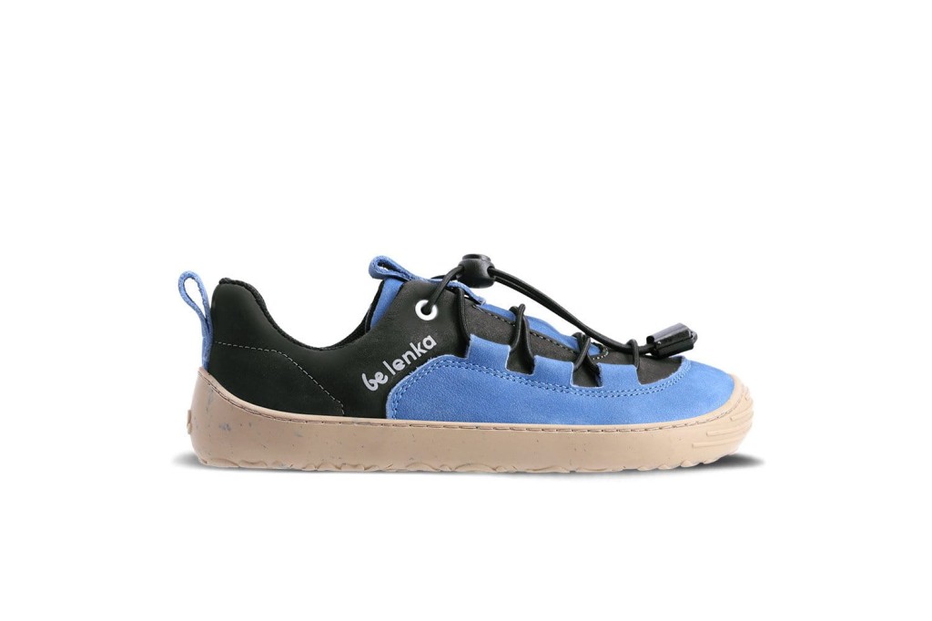 Be Lenka Dziecięce trampki barefoot Xplorer - niebieskie - czarna oliwka