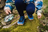 Be Lenka Dziecięce trampki barefoot Xplorer - niebieskie - czarna oliwka