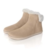 Shapen Fluffy beige | beżowe zimowe damskie buty barefoot