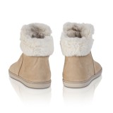 Shapen Fluffy beige | beżowe zimowe damskie buty barefoot