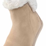 Shapen Fluffy beige | beżowe zimowe damskie buty barefoot