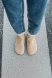 Shapen Fluffy beige | beżowe zimowe damskie buty barefoot